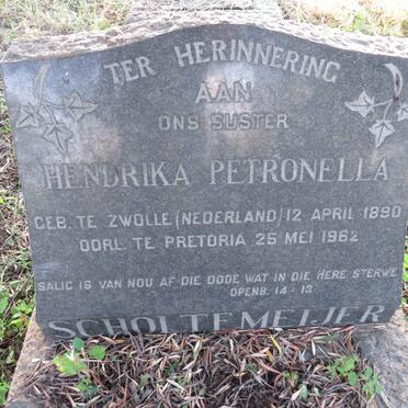 SCHOLTEMEIJER Hendrika Petronella 1890-1962