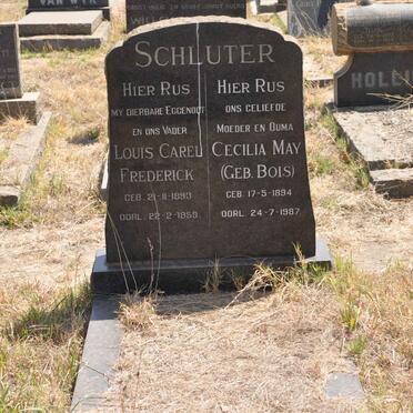 SCHLUTER Louis Carel Frederick 1893-1959 &amp; Cecilia May BOIS 1894-1987