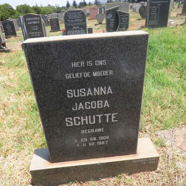 SCHUTTE Susanna Jacoba 1906-1997