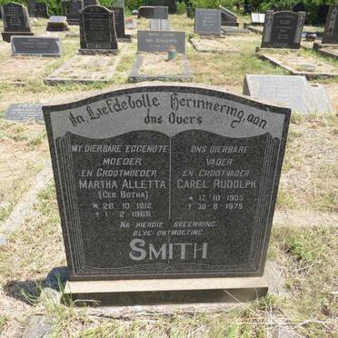 SMITH Carel Rudolph 1905-1979 & Martha Alletta BOTHA 1912-1968