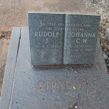 STRYDOM Rudolf J. 1893-1984 & Johanna C.W. 1893-1985