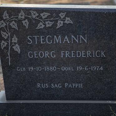 STEGMANN Georg Frederick 1880-1974