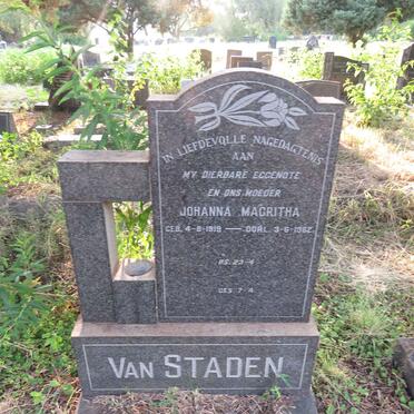 STADEN Johanna Magritha, van 1919-1962