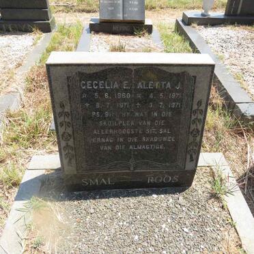 SMAL Cecelia E. 1960-1971 :: ROOS Aletta J. 1971-1971