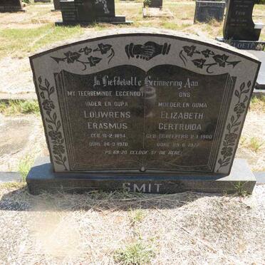 SMIT Louwrens Erasmus 1894-1970 & Elizabeth Gertruida SCHEEPERS 1900-1977