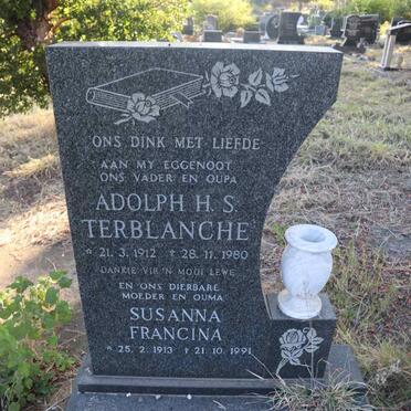 TERBLANCHE Adolph H.S. 1912-1980 & Susanna Francina 1913-1991
