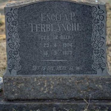 TERBLANCHE Engela P. nee DE BEER 1904-1973