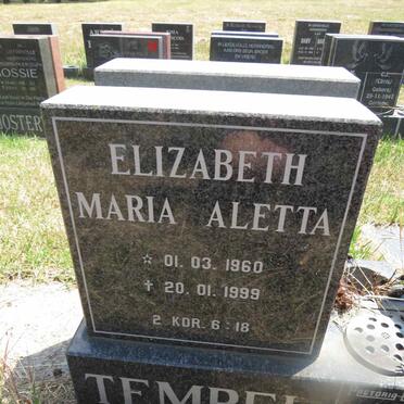 TEMPEL Elizabeth Maria Aletta 1960-1999
