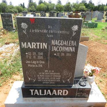 TALJAARD Martin 1946-2020 & Magdalena Jacobmina 1954- 