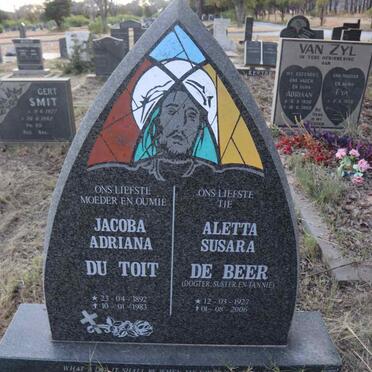 TOIT Jacoba Adriana, du 1892-1983 :: BEER Aletta Susara, de 1927-2006