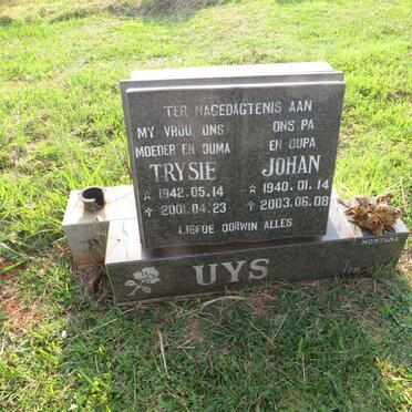 UYS Johan 1940-2003 & Trysie 1942-2001