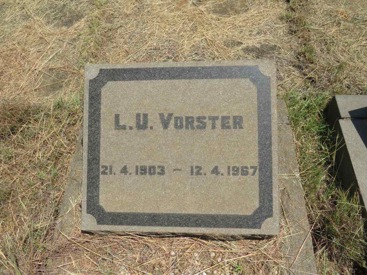 VORSTER L.U. 1903-1967