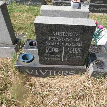 VIVIERS Jacobus 1935-2009 & Marie 1940- 