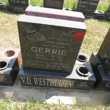 WESTHUIZEN Gerrie, v.d. 1957-2004