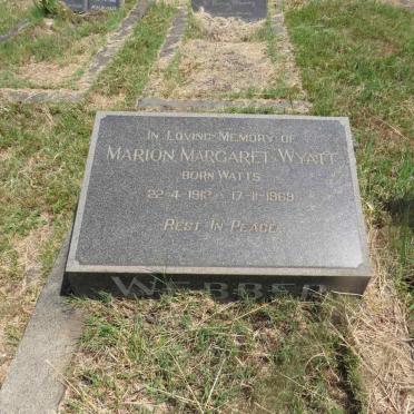 WEBBER Marion Margaret Wyatt nee WATTS 1912-1969
