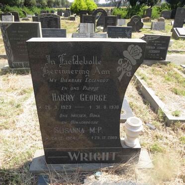 WRIGHT Harry George 1923-1970 & Susanna M.P. 1924-2009