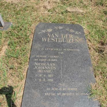 WESTHUIZEN Nicolaas Johannes, van der 1927-1996