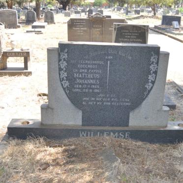 WILLEMSE Mattheus Johannes 1925-1967