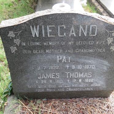 WIEGAND James Thomas 1913-1986 & Pat 1922-1970
