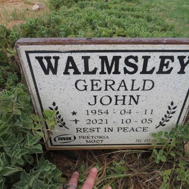 WALMSLEY Gerald John 1954-2021
