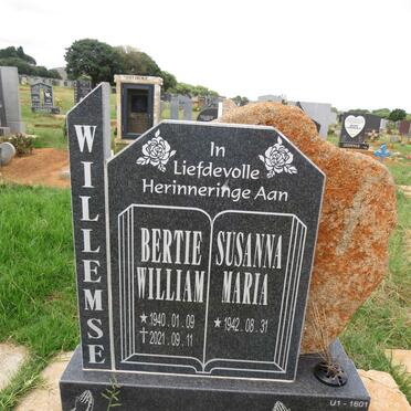 WILLEMSE Bertie William 1940-2021 & Susanna Maria 1942- 
