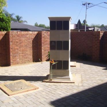 Gauteng, Pretoria, VILLIERIA, NH Kerk Villieria, Muur van Herinnering