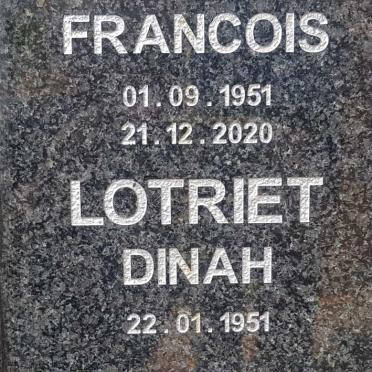 LOTRIET Francois 1951-2020 &amp; Dinah 1951-
