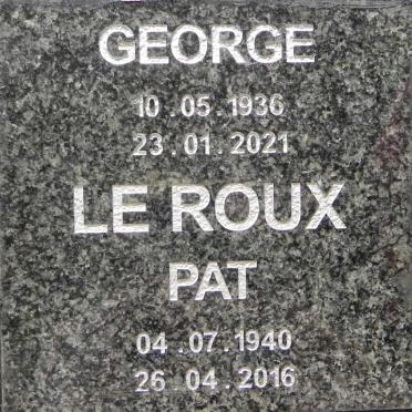 ROUX George, le 1936-2021 &amp; Pat 1940-2016