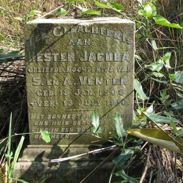 VENTER Hester Jacoba 1908-1910