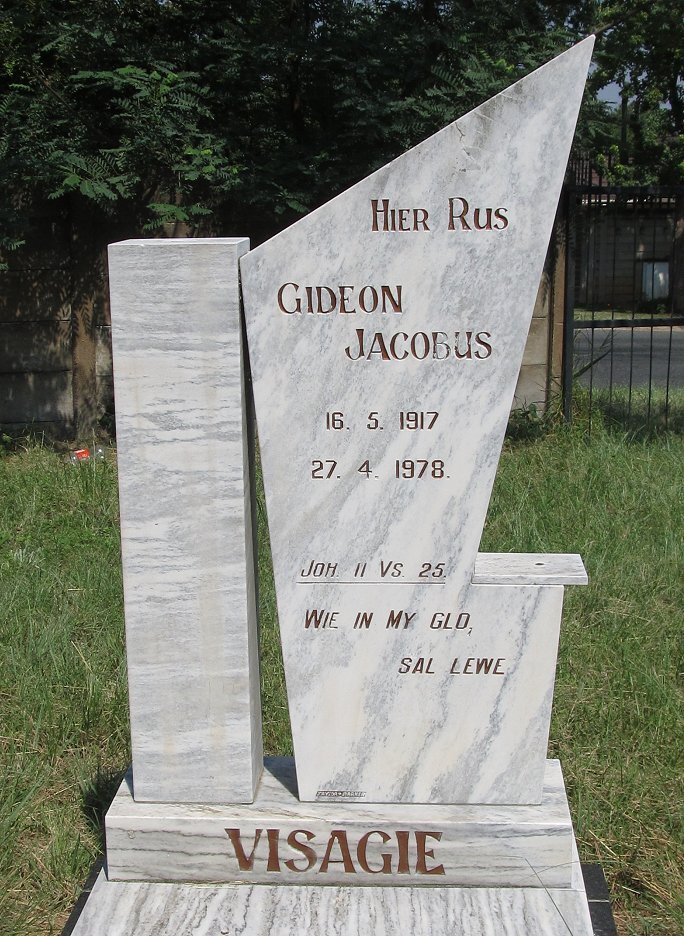 VISAGIE Gideon Jacobus 1917-1978