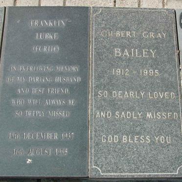 LUBKE Franklin 1937-1995 :: BAILEY Gilbert Gray 1912-1995