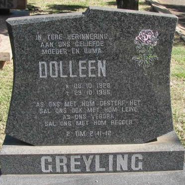 GREYLING Dolleen 1928-1995