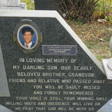 PLOMARITIS Elizabeth M.M VAN WYNGAARD 1946-2004 :: PLOMARITIS Gregory 1975-1991