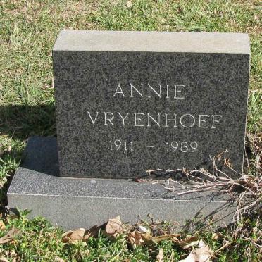 VRYENHOEF Annie 1911-1989