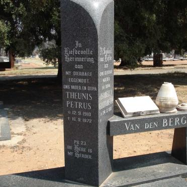 BERGH Theunis Petrus, van den 1910-1972