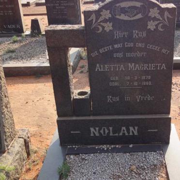 NOLAN Aletta Magrieta 1879-1960
