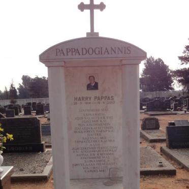PAPPADOGIANNIS (aka PAPPAS) Harry 1914-2002