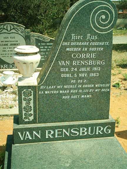 RENSBURG Corrie, van 1913-1963