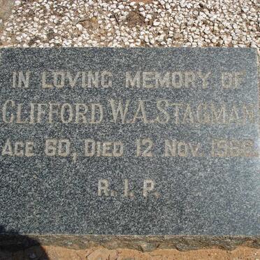 STAGMAN Clifford W.A. -1966