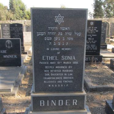 BINDER Ethel Sonia -1980