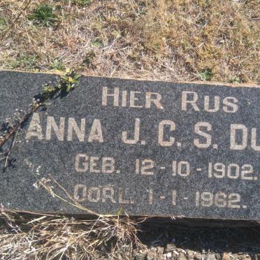 DUNN Anna J.C.S. 1902-1962
