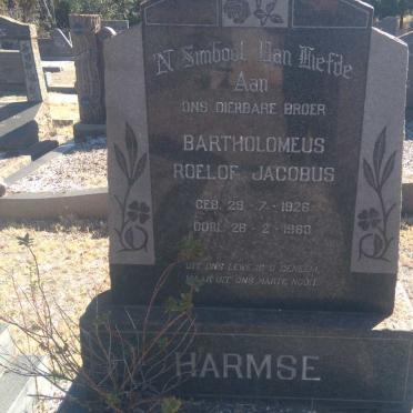 HARMSE Bartholomeus Roelof Jacobus 1926-1963