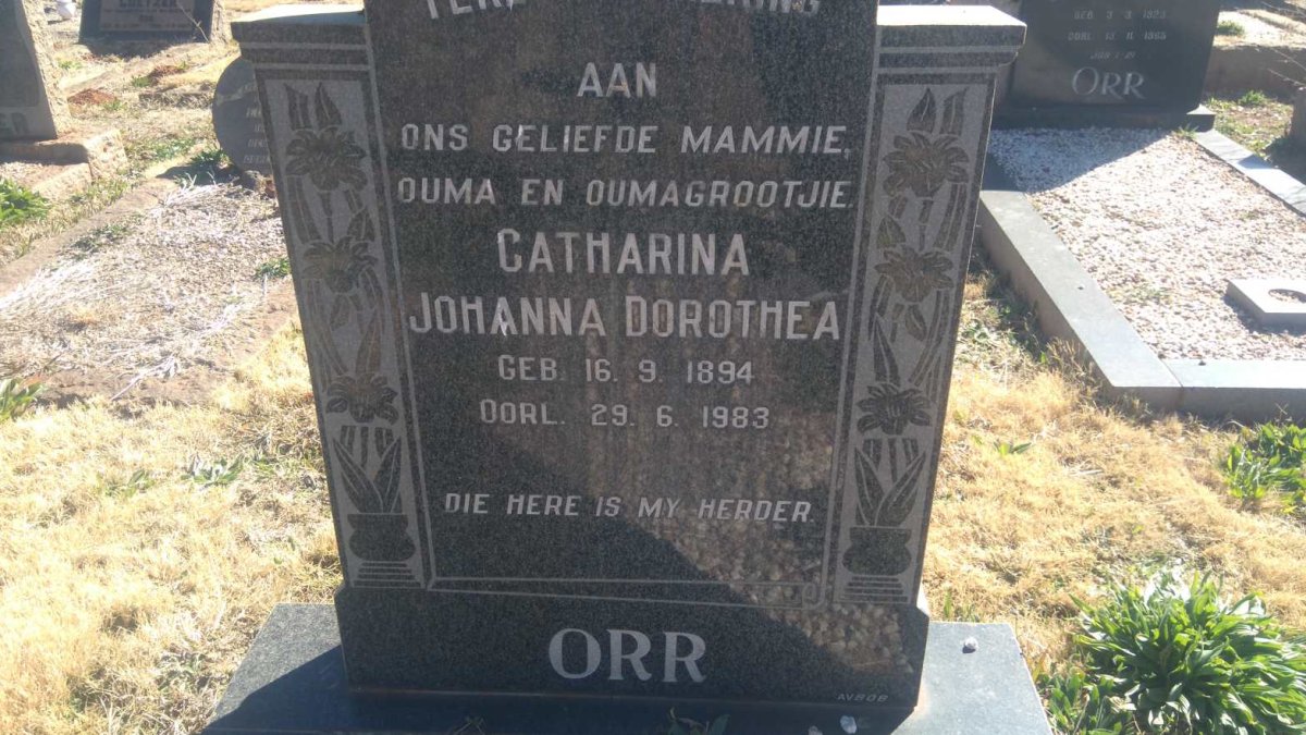 ORR Catharina Johanna Dorothea 1894-1983