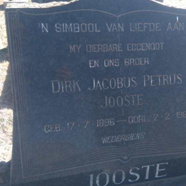 JOOSTE Dirk Jacobus Petrus 1896-1965