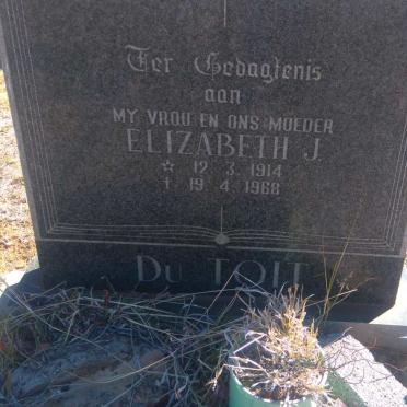 TOIT Elizabeth J., du 1914-1968