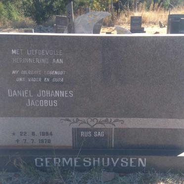 GERMESHUYSEN Daniël Johannes Jacobus 1894-1970