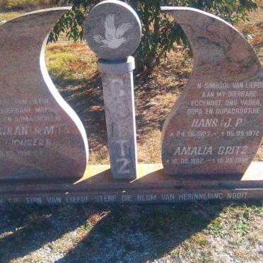 BRITZ J.P. 1927-1972 &amp; S.M. JOUBERT 1932- :: BRITZ Amalia 1982-1982