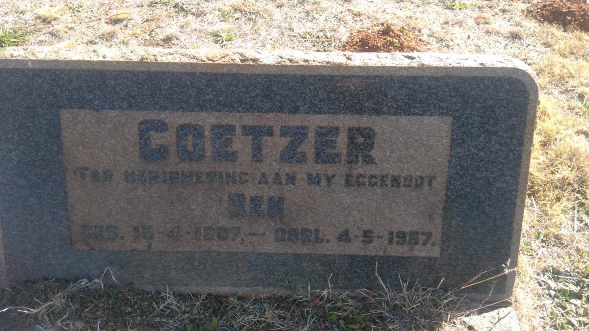COETZER Ben 1907-1957