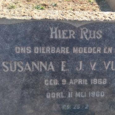 VUUREN Susanna E., J. v. 1868-1960