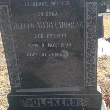 OLCKERS Heletje Maria Catharina nee BESTER 1908-1961